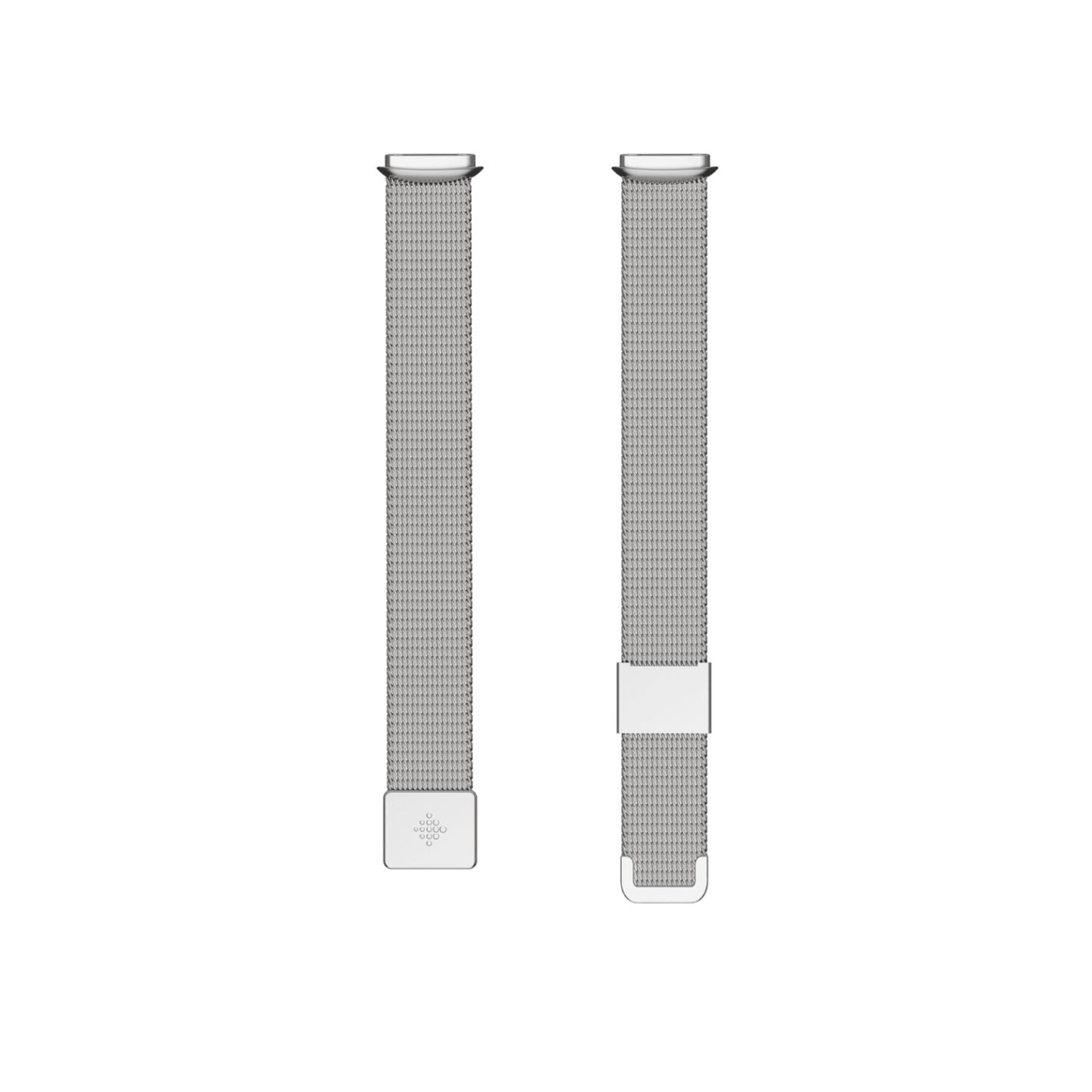 Google Fitbit Luxe 用 - ステンレススチール メッシュ プラチナ ステンレススチール
